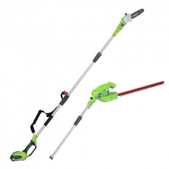 Greenworks Digipro 40 Volt Accu Takkenzaag-Heggenschaar GD40PSHK2 combinatie incl. 2-AH Accu &amp; Lader