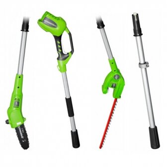 Greenworks Digipro 40 Volt Accu Takkenzaag-Heggenschaar GD40PSHK2 combinatie incl. 2-AH Accu &amp; Lader