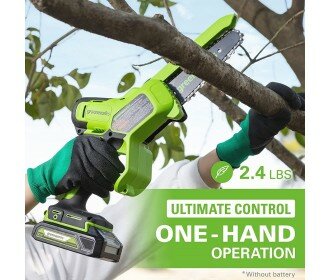 Greenworks 24 Volt Mini accu kettingzaag/ snoeizaag incl. 2AH-Accu &amp; Lader