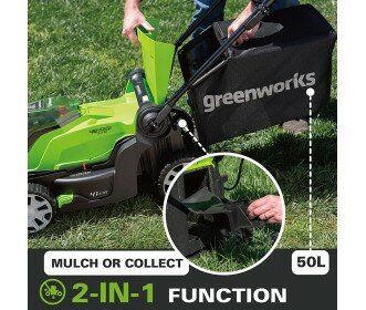 Greenworks 48 Volt (2x24 Volt) accu maaier excl. accu &amp; lader MB 41cm