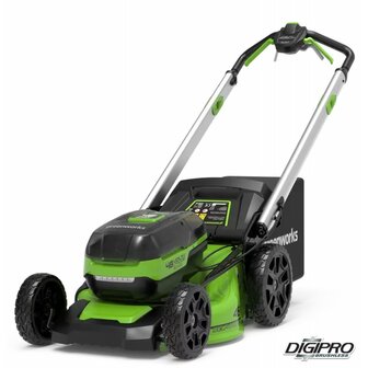 Greenworks 48 Volt (2x24 Volt) accu maaier (excl. accu &amp; dual lader) MB 46cm