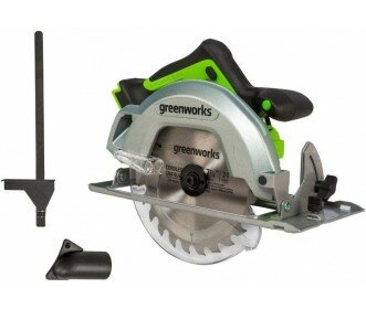 Greenworks 24 Volt Accu cirkelzaag GD24CSB2, zaagdiepte 63mm, geleverd incl. 1x 2.0 Ah Accu &amp; Lader