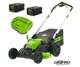 DEPA / Greenworks 60 Volt zelf aangedreven accu grasmaaier GD60LM61K4X, 51-cm Incl. 2x 4AH Accu &amp; Lader 