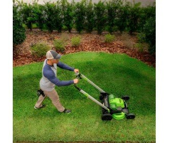 DEPA / Greenworks 60 Volt zelf aangedreven accu grasmaaier GD60LM61K4X, 51-cm Incl. 2x 4AH Accu &amp; Lader 