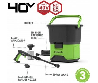 Greenworks 40V Accu-Hogedrukreiniger GDC40K2X 