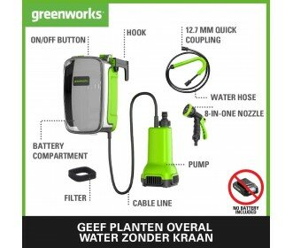 Greenworks 24 Volt accu dompelpomp G24SPW