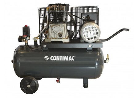 V-snaar aangedreven zuigercompressor, 50 liter ketel, voor vele toepassingen -