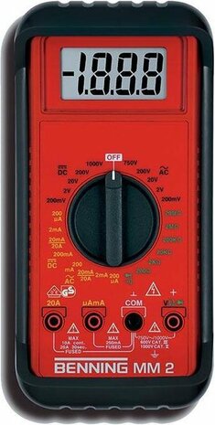 Benning 44044028 MM 2 Digitale multmeter - 750V AC / 1000V DC