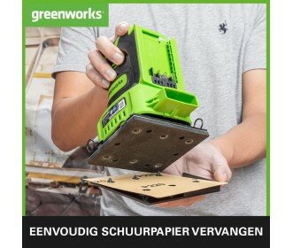 Greenworks 24 Volt Accu schuurmachine G24SS14