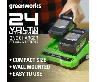 Greenworks 24 Volt Acculader G24X2UC4