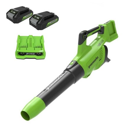 Greenworks 48 Volt (2x24 Volt) accu bladblazer G24X2ABK2X